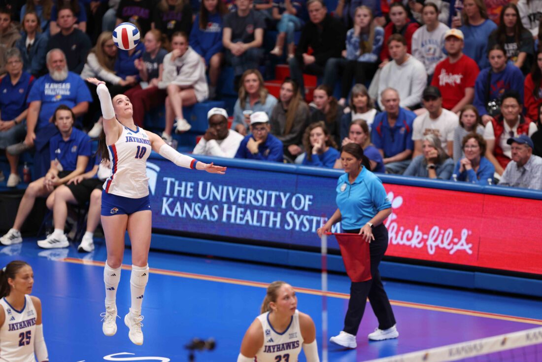 KU volleyball can’t hang on to strong start, gets reverse swept by Arizona State in Allen Fieldhouse